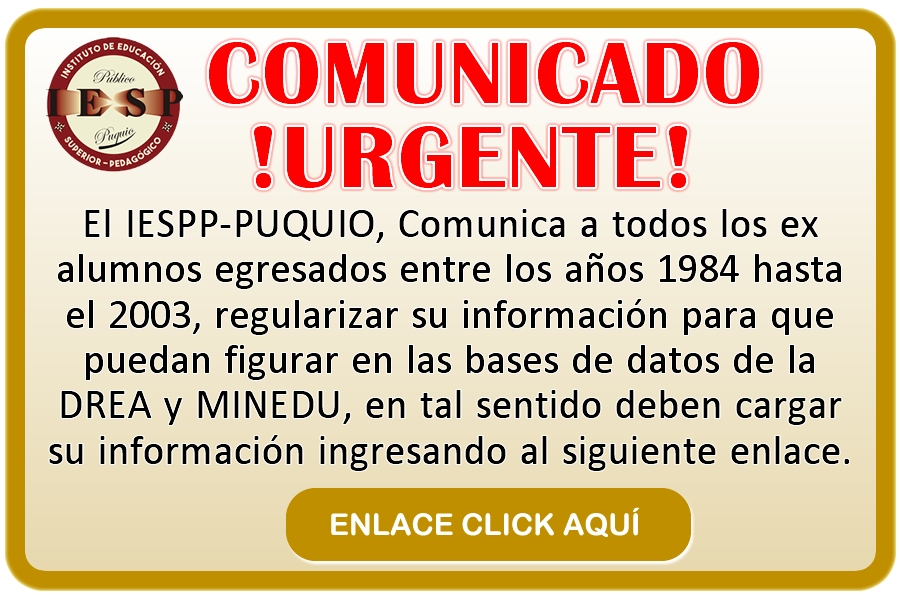 Comunicado Urgente